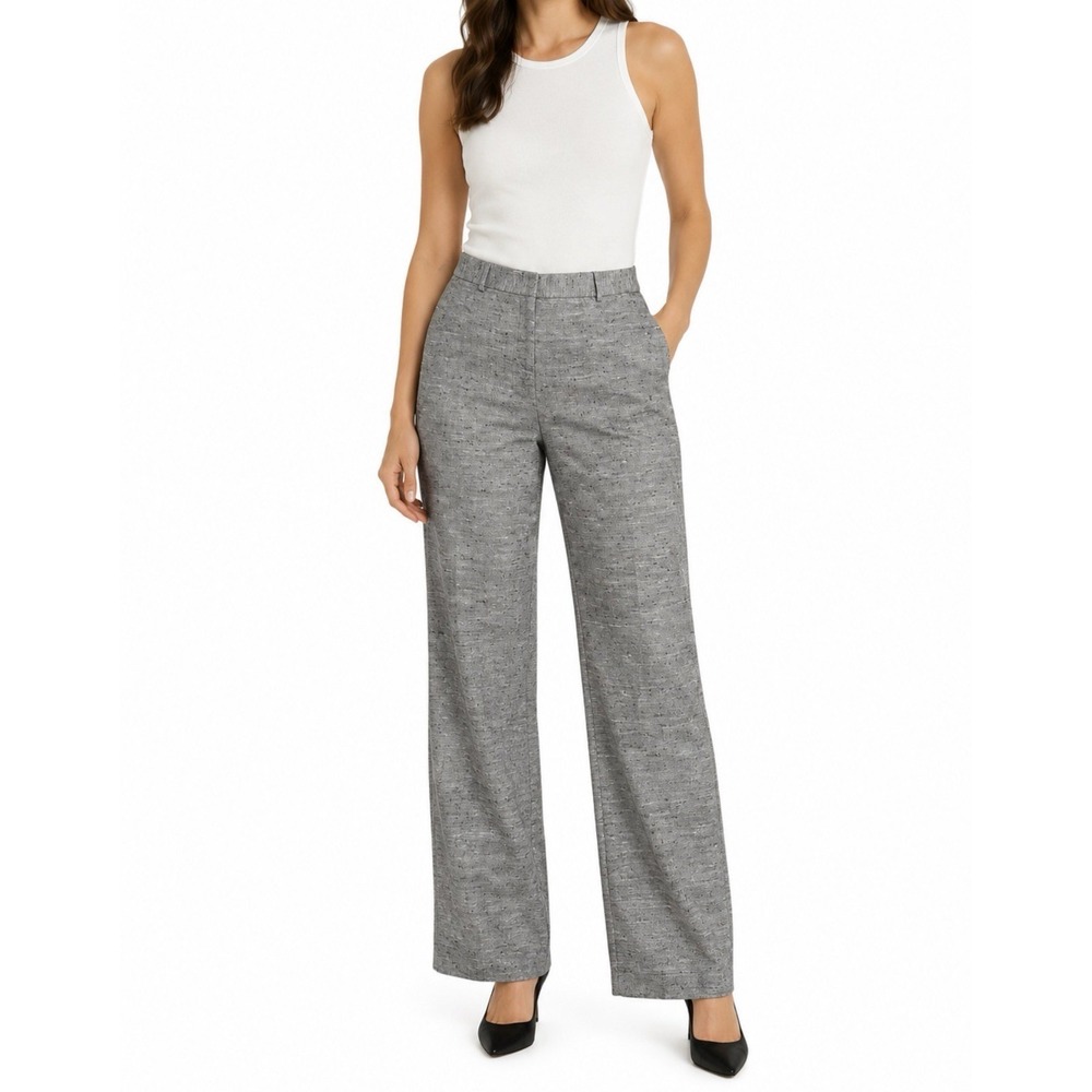 FORTH & TOWNE (Allegory) Women Tan Essential Linen Trousers Pants (NWT) Size 12
